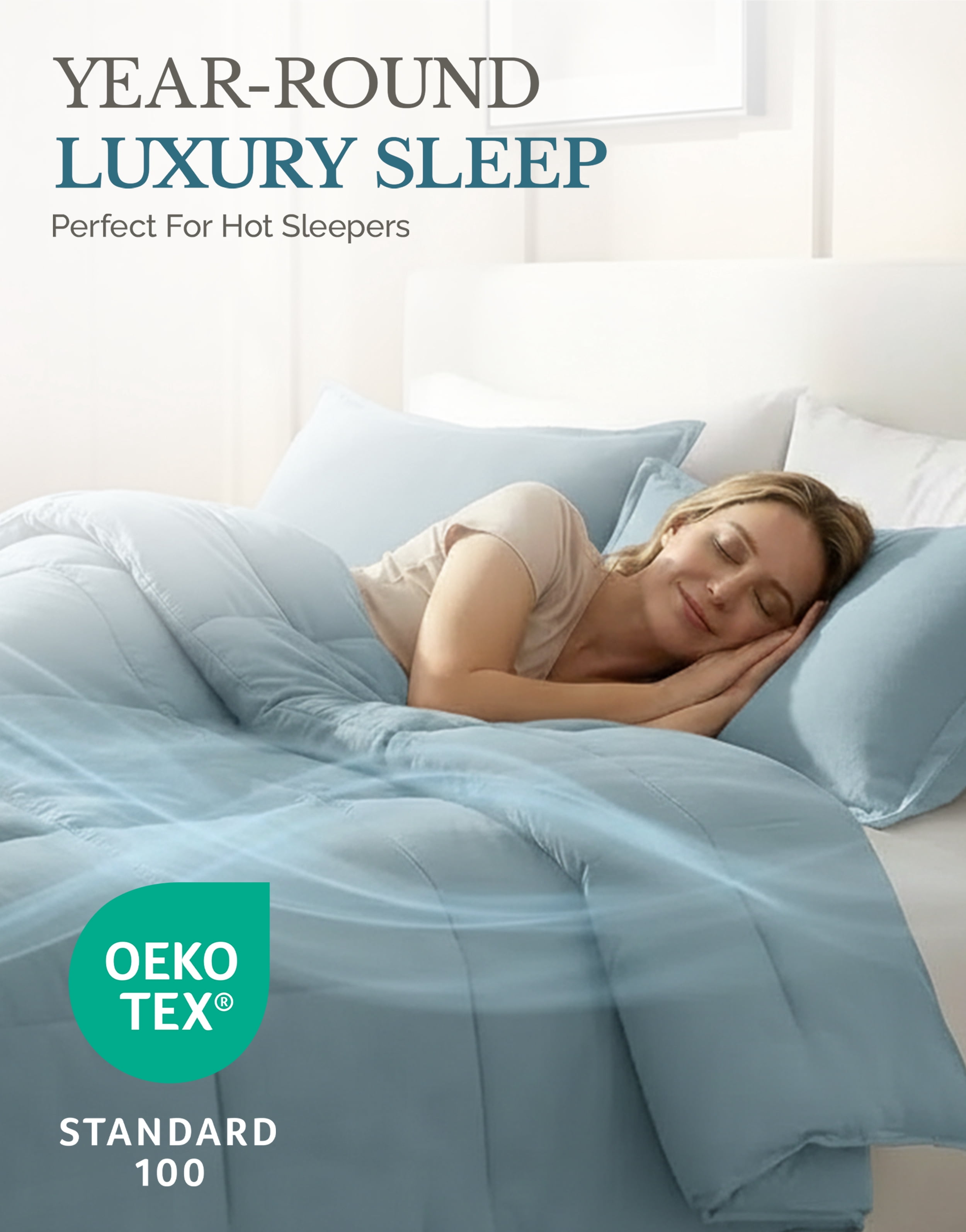 Casa Platino Pre-Washed King Size Bed Comforter Set - Duvet Insert King Size, Comforter Set King - Super Soft & Cozy Bedding Hydro-Brushed 100% Microfiber Bedding King Size Comforter Set- French Blue