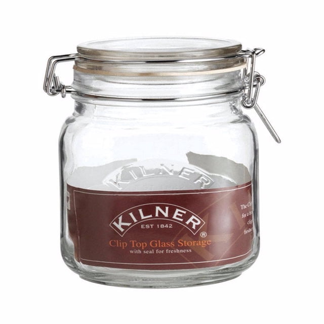 Tarro de almacenamiento Kilner Clear de 1 litro (paquete de 12)