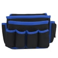 thumbnail image 1 of Kit de herramientas multifuncional para exteriores de poliéster S22, bolsa de cintura para herramientas de mantenimiento de reparación de Hardware con cinturón, borde azul, 1 of 8