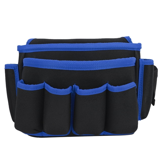 Kit de herramientas multifuncional para exteriores de poliéster S22, bolsa de cintura para herramientas de mantenimiento de reparación de Hardware con cinturón, borde azul