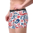 thumbnail image 2 of Gukieu Birds Flowers Print Men's Boxer Briefs, High Elastic Moisture Wicking Boxer Briefs Underwear-Large, 2 of 5