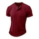 thumbnail image 1 of pstuiky camisetas de hombre, Camiseta de manga corta para hombre, estilo informal, lisa, con cuello vuelto, botones y blusa ropa de hombre xxl, 1 of 4