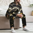 thumbnail image 5 of Salouo Casino Cards Print Button-Front Long Sleeve Pajama Set for Men, Soft 2Pjs Men's Long Sleeve Sleepwear -X-Large, 5 of 7