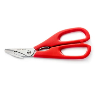 Farberware Classic 2-Piece Stainless Steel Kitchen Shear/Scissor Set with Metallic Stainless Steel and Red Handles