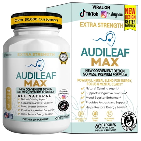 GreenVify Audileaf Max Ear Health Supplement – Supports Hearing & Daily Ear Wellness