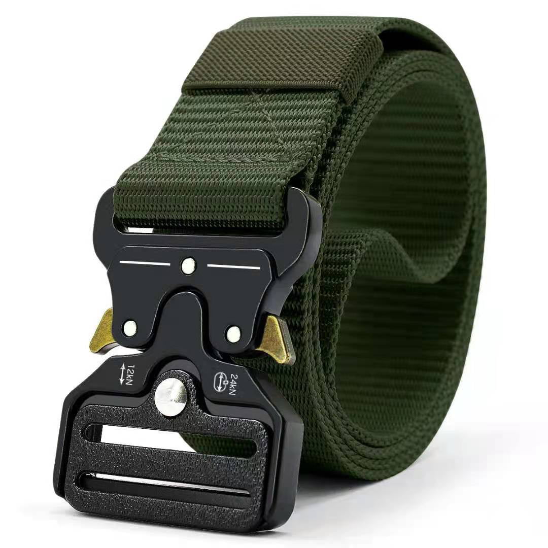 RHINESNG Lightweight Nylon Belt for Men and Women Plastic Buckles Fast Pass Through the Airport Security 51.18 inch Military Tactical Belt Continuously Adjustable Outdoor Sports Belt