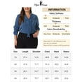 thumbnail image 6 of Agnes Orinda Women's Plus Size Tie V Neck Long Sleeve Wear-to-Work Chiffon Shirt 2X Blue, 6 of 6