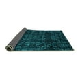 thumbnail image 2 of Ahgly Company Indoor Round Abstract Turquoise Blue Modern Area Rugs, 3' Round, 2 of 4