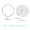 thumbnail image 2 of Yeacher Miroir de Maquillage Rond Rechargeable avec Interrupteur à Écran L-ED Base Détachable Miroir de Bureau, 2 of 8