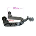 thumbnail image 3 of 2x Horse Spurs Anti Rust Western Copper Style Equestrian Gear Spur for Competition Equipments Black Silver, 3 of 8