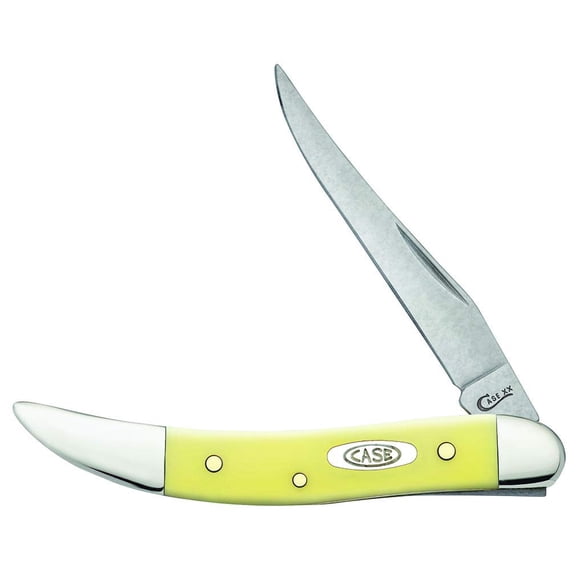 Case 91 Yellow Small Texas Toothpick Clip EDC Folding Knife