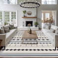 thumbnail image 3 of Bohemia Geometric Area Rugs 5x7 ft Beige Grey Blue Stripe Diamond Ethnic Style Washable Rug Non Slip Indoor Carpet Absorbent Floor Mat for Living Room Bedroom Dining Room, 3 of 9