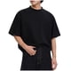 thumbnail image 1 of Blusas y camisas de manga corta y cuello redondo para hombre, blusas casuales de color liso con cuello redondo y mangas cortas para hombre., 1 of 5