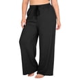 thumbnail image 6 of Bosfbaoi Plus Size Women's Pants Loose Wide Leg Pants Elastic Waist Drawstring Sweatpants with Pockets Casual Trousers, 6 of 9