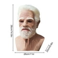thumbnail image 3 of Máscara facial de abuelo anciano de Halloween, emulsión realista, máscara facial humanoide arrugada, máscara de anciano para fiesta, Mardi Gras, cubierta para la cabeza, 3 of 7