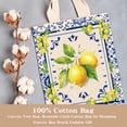thumbnail image 2 of Bolsa VeloKomo, porcelana blanca, azul limón, 38 x 40 cm, 2 of 7