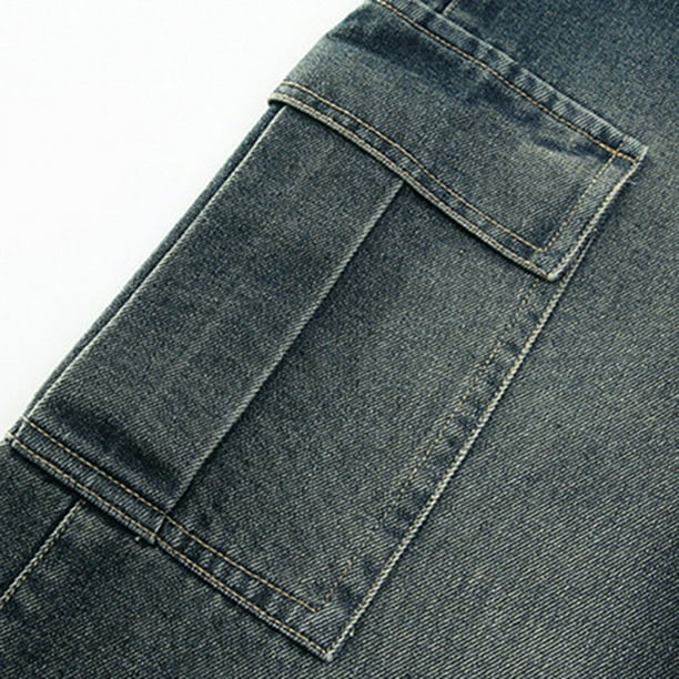 Jean Cargo Multi-poches Pour Adolescentes En Denim Tendance Baggy Ample Taille Haute Jambe Large Pantalon Long Extensible élastique Rue 21 Jeans Pour