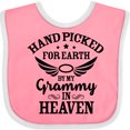 thumbnail image 3 of Inktastic Handpicked for Earth by My Grammy in Heaven with Angel Wings Boys or Girls Baby Bib, 3 of 4