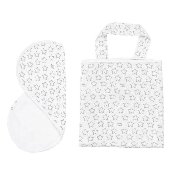 Sabana de Lactancia Baby Mink Set Estrelllas Blanco