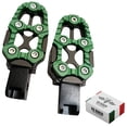 thumbnail image 1 of Par Posapies Traseros Para Moto Genéricos Verdes De Aluminio, 1 of 3
