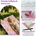 thumbnail image 5 of YLLN Porch Swing Cushions With Backrest, 4" Thicken Waterproof Outdoor Bench Cushion, Patio Swing Cushion Replacement, For Outdoor Indoor Garden Furniture, Only Cushion（40" x 63",Peach Leaf）, 5 of 7