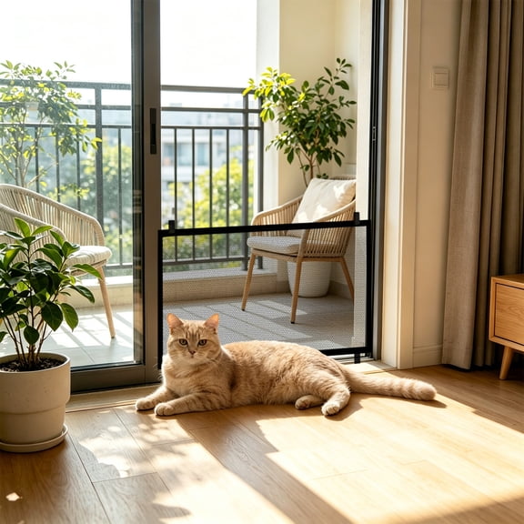 Retractable Dog Gates for Stairs, Extends to 43" Wide 28" Tall, Use for Outdoor, Indoor, Hallways, Doorways, Deck, Porch