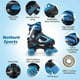 thumbnail image 2 of Patines de ruedas para niños, color azul, para adolescentes, jóvenes de 10, 11 y 12 años, ruedas ajustables con iluminación, deportes de interior y exterior, regalo de cumpleaños para hijo y nieto, 2 of 6