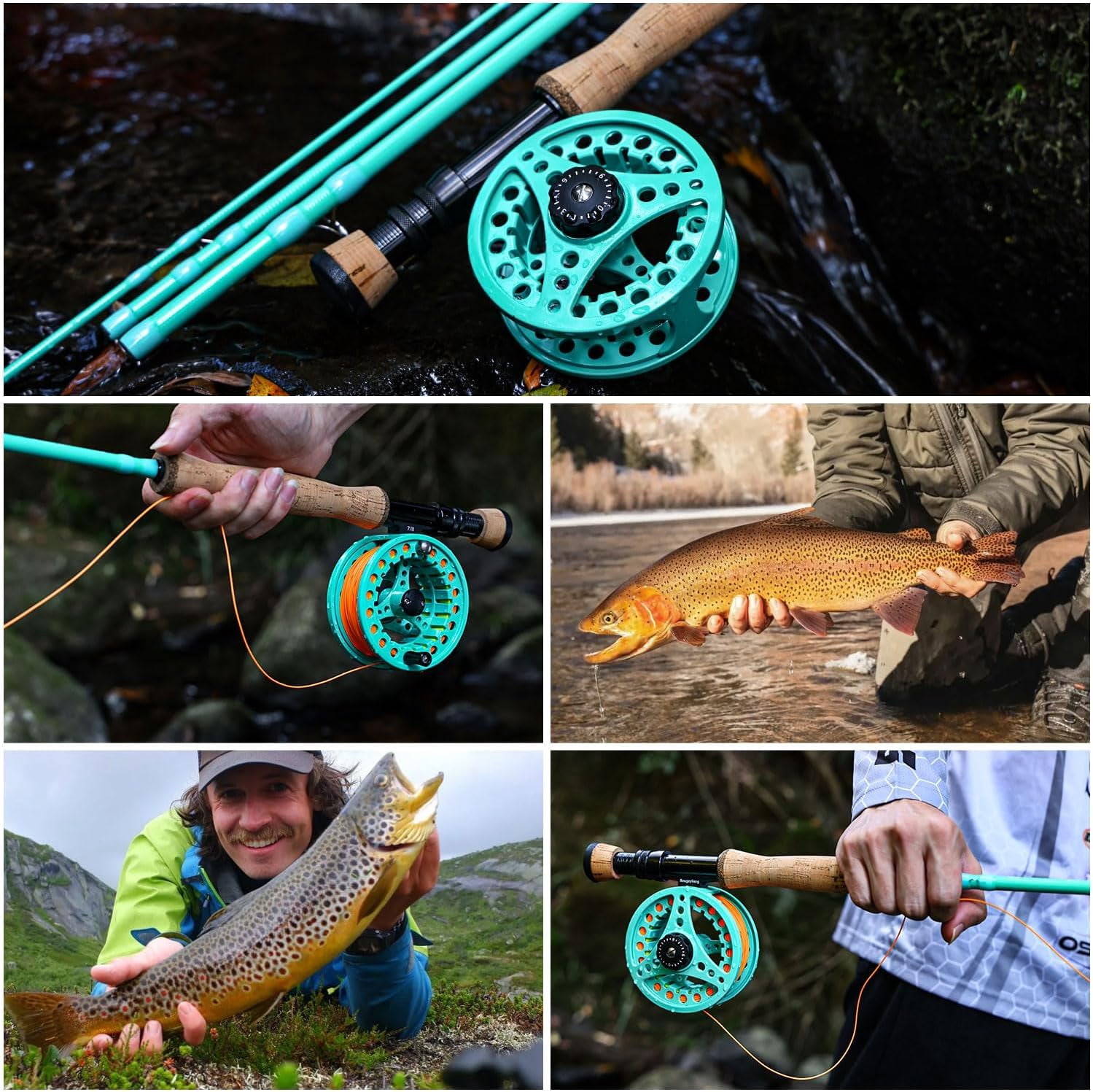 Fly Fishing Combo 9ft Carbon Rod and Reel Starter Kit with Bag