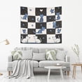 thumbnail image 2 of Yayeee Tapestry Wall Hanging for Bedroom 60" x 51" Living Room Home Wall Art Decor, Blue Cat Stars, 2 of 7