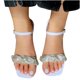 thumbnail image 4 of Sandalias de verano para mujer, sandalias planas sin cordones, zapatos romanos de cristal, sandalias informales con punta abierta Wmkox8yii  nm8087, 4 of 9
