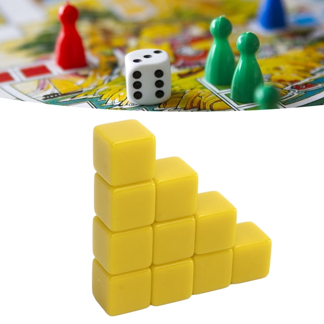 Blank Set, 30 Pcs 16mm Set Six Sided Blank Write On Cubes Game For Math Teaching Education