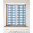thumbnail image 2 of Window Privacy Film Blue White Plaid Stained Glass Window Film Decorative Sun Block Window Cover Gradient Geometric Buffalo Checkered Window Clings Static Adhesive Sticker for Bathroom 23.6"x59", 2 of 7