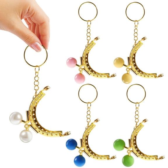 Hemoton  5 Pcs Bag Handles for Crochet Making Metal Wallet Frame Purse Bulk