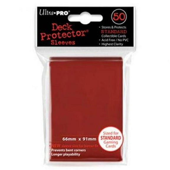 Trading Card Supplies - Ultra Pro DECK PROTECTORS - RED (50 pack)