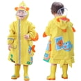 thumbnail image 1 of Imperméable pour Enfants Filles Garçons Veste de Pluie 3D Poncho de Pluie Dessin Animé Imperméable Réutilisable Cape 2-10 Ans Jaune L, 1 of 7
