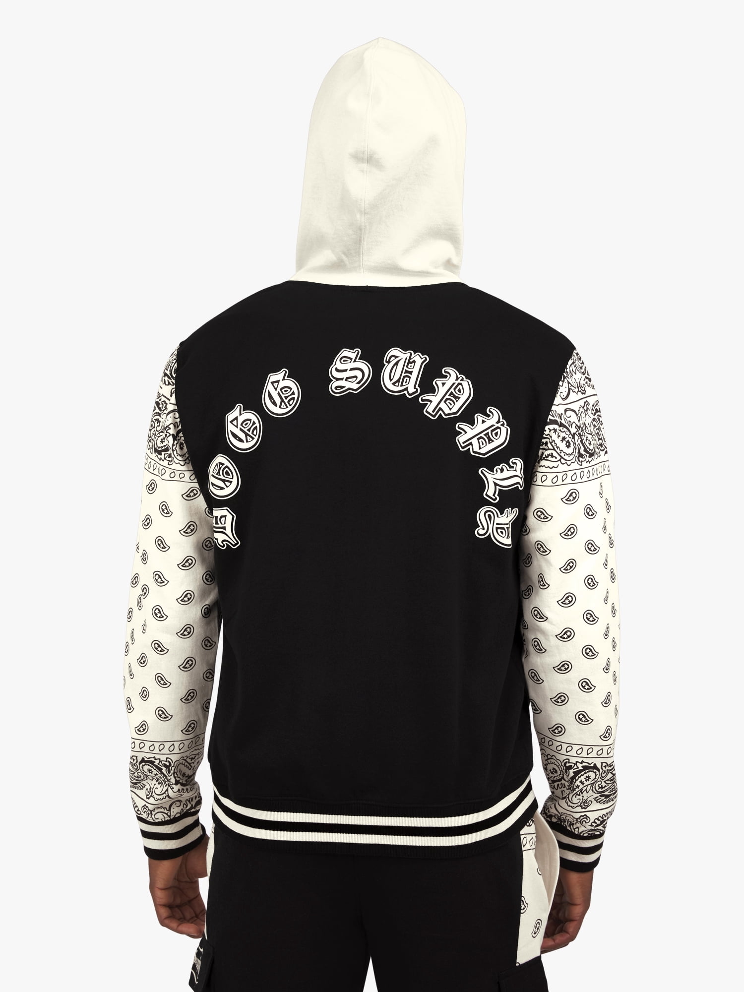 Dogg Supply by Snoop Dogg All Gender Varsity Print Full Zip Hoodie Sweatshirt, Men's Sizes XS-5XL