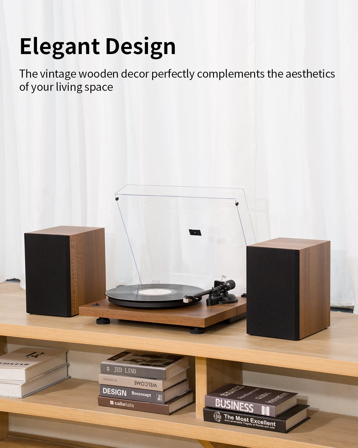 ANGELS HORN Bluetooth Bookshelf Speakers 60W RMS with Remote Control