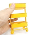 thumbnail image 2 of 1/12 aleación de 3 niveles, estante de almacenamiento, exhibición, casa de , decoración de habitación, accesorios Amarillo CUTICAT Estante de almacenamiento de casa de muñecas, 2 of 8