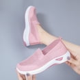 thumbnail image 4 of Women's Mesh Walking Sneakers Lightweight Breathable Workout Shoes Elderly Slip on Summer Casual Tennis Shoe wirh Arch Support Pink Size 8, 4 of 6