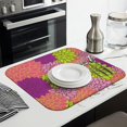 thumbnail image 3 of Boho kitchen drying mat 16x18 Inch made with premium microfiber fabric, designed to absorb water quickly and protect your countertops, 3 of 7