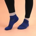thumbnail image 3 of BambooMN Women's Rayon from Bamboo Athletic Ankle Socks - Navy Blue - Size 10-13 - 2 Pairs, 3 of 3