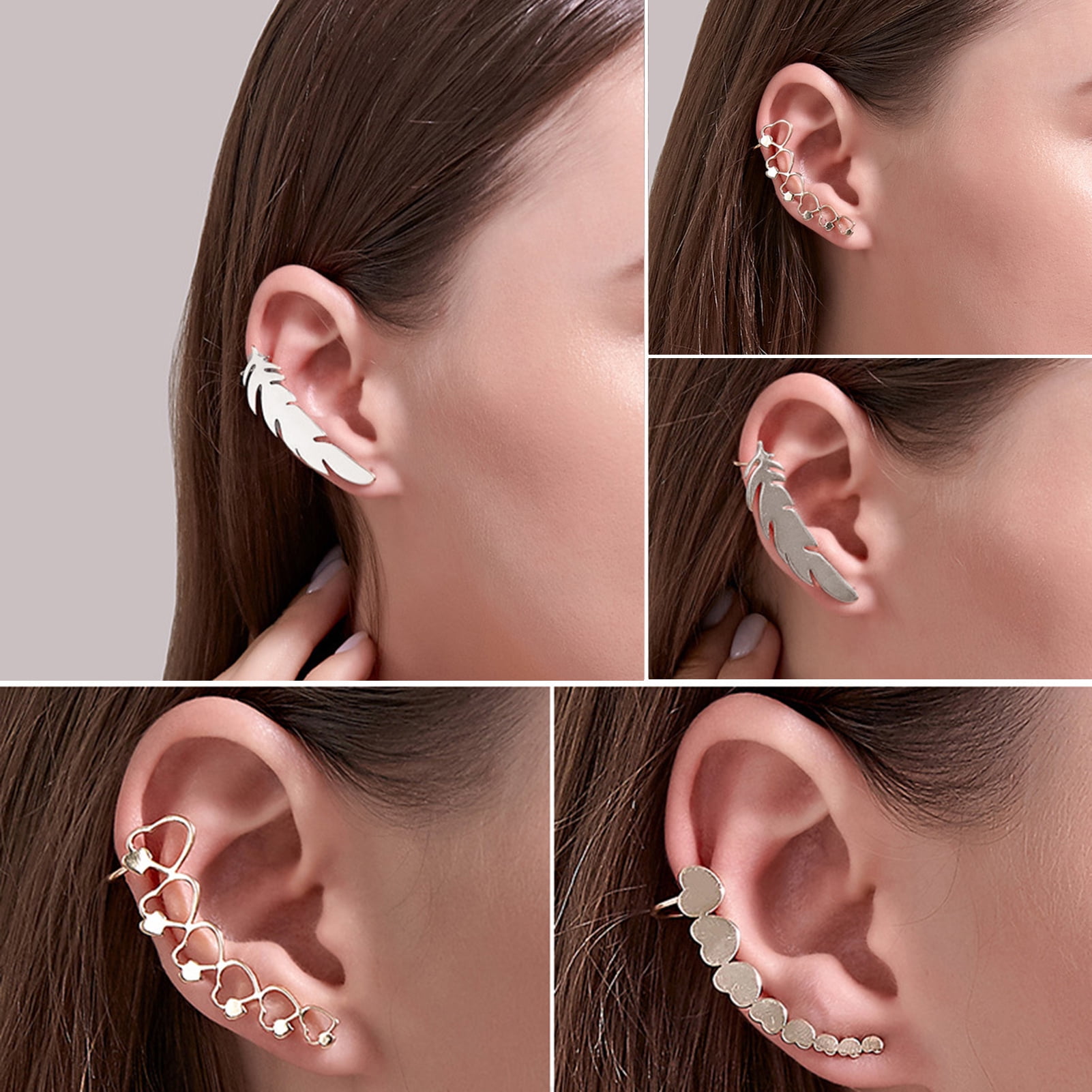 Stylish Silver Ear Cuff - Earrings - FOLKWAYS