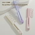thumbnail image 3 of 2-in-1 V-Shape Volumizing Hair Brush for High Crown & Cover Gap, Straightening Styling Comb, Portable for Fine Flat Hair,Purple, 3 of 7