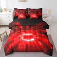 thumbnail image 1 of Erosebridal Plaid Grid Bed in a Bag Full size,Geometric Checkerd Bed Set,Futuristic Cubes Bedding Full Size,Breathable Geometric Bedroom Decor,Reversible,7pcs, 1 of 5