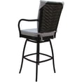 thumbnail image 2 of Outdoor/Indoor Swivel Counter Stool 26" Seat - Ofir - Cream Fabric - Dark Brown, 2 of 6