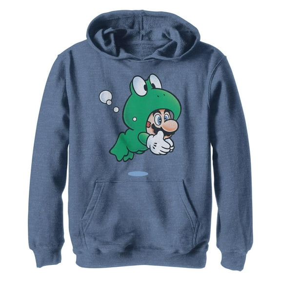 Boy's Nintendo Frog Mario 3 Pull Over Hoodie