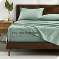 thumbnail image 4 of Bare Home Organic Percale Sheet Set - 300 Thread Count - 100% Organic Cotton - King, Willow, 4 of 7