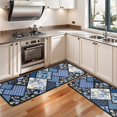thumbnail image 3 of Kitchen Rugs Sets Of 2,Pioneer Flower Floral Print Pattern Anti Fatigue Kitchen Mat Rugs Non Slip Washable,Decorative Kitchen Floor Mats for Kitchen,Sink,Laundry,17"x47"+17"x47", 3 of 5