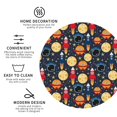 thumbnail image 3 of Honeii Colorful Astronomy print Leather Coaster Set of 4, ideal for safeguarding your furniture from drinks spills and effortless cleanup-Round Shape, 3 of 6
