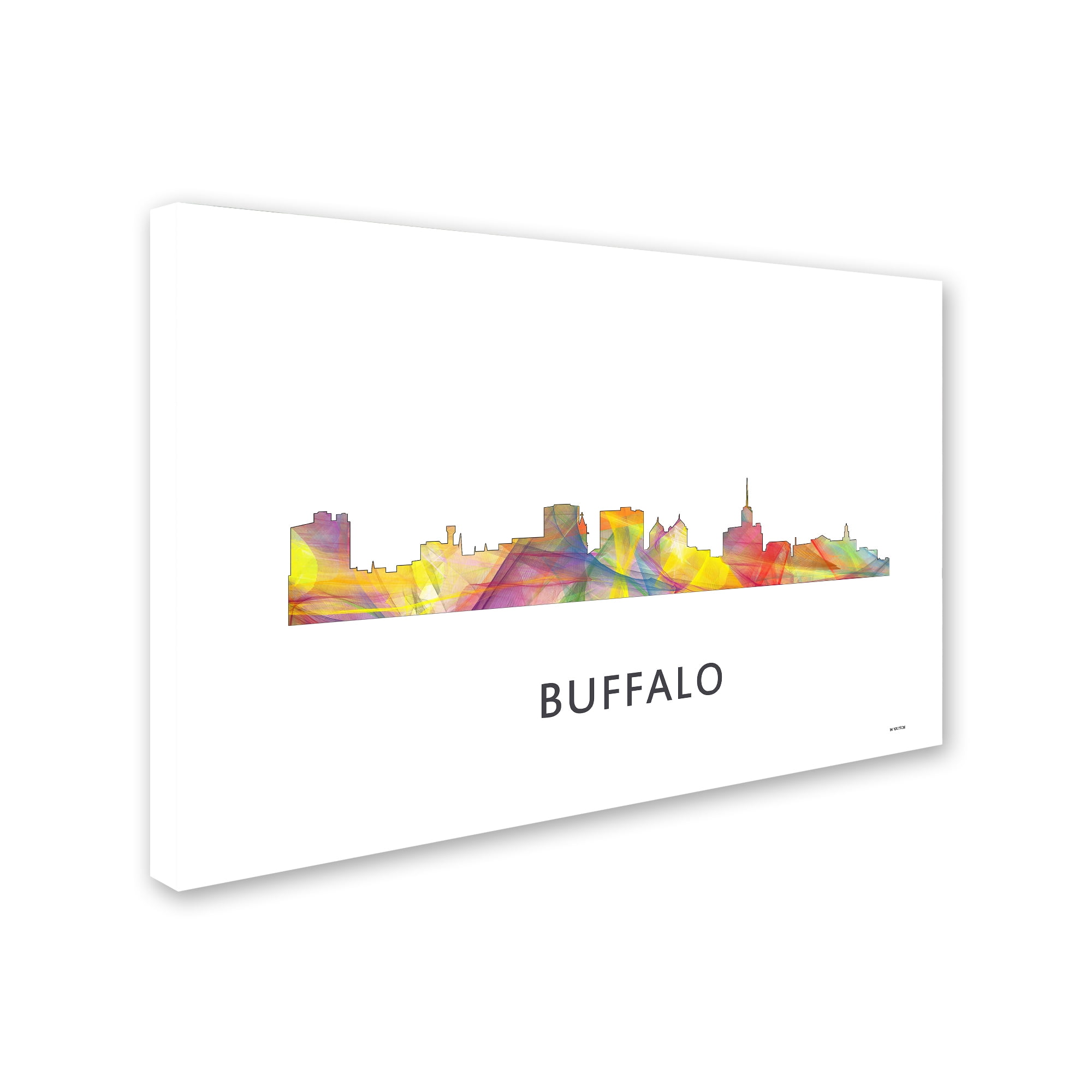 Trademark Fine Art 'Buffalo New York Skyline WB-1' Canvas Art by Marlene Watson